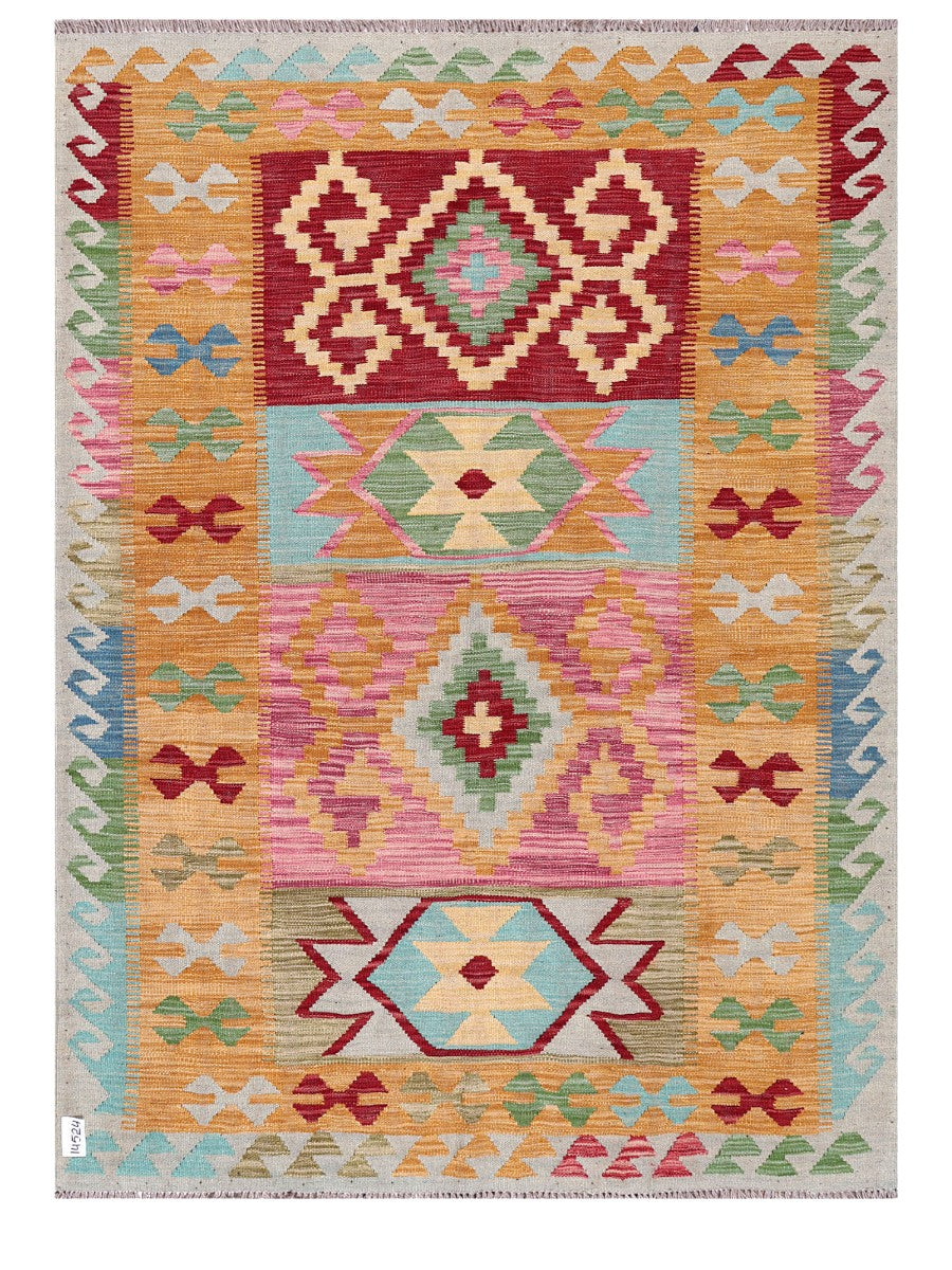 Maimana Afghanistan Kilim Rug - 181 x133 cm - Handmade