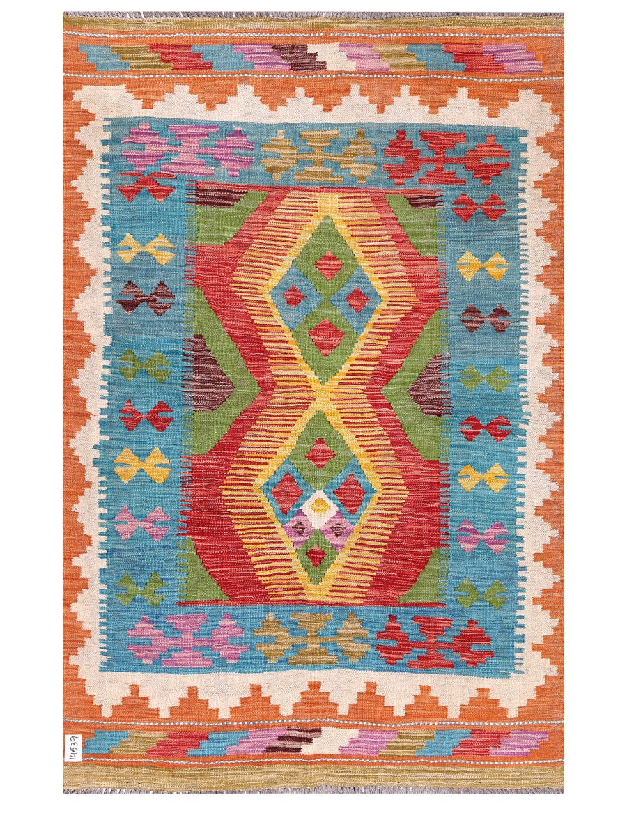 Maimana Afghanistan Kilim Rug - 179 x118 cm - Handmade
