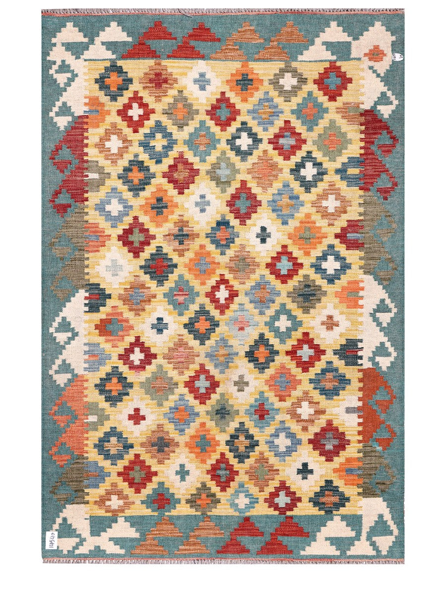 Maimana Afghanistan Kilim Rug - 180 x121 cm - Handmade