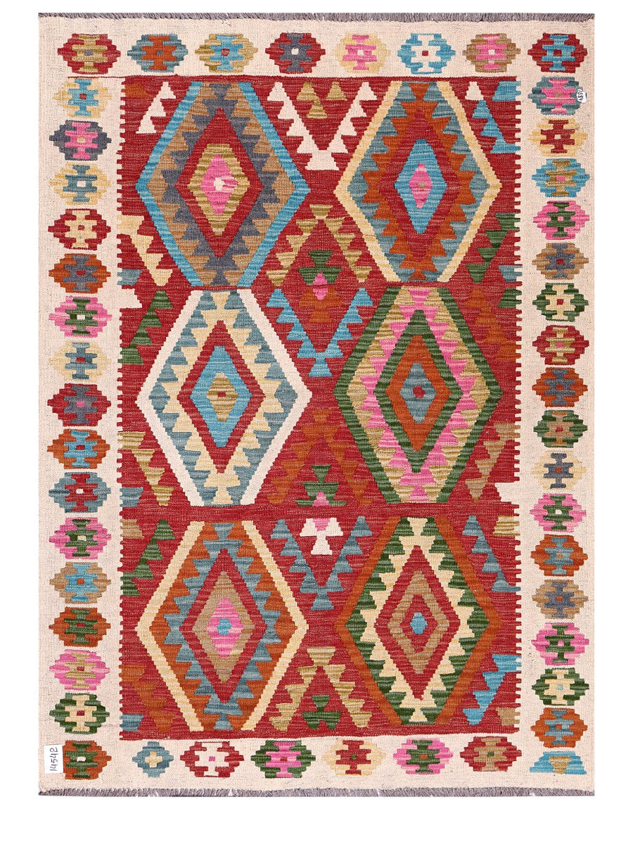 Maimana Afghanistan Kilim Rug - 178 x130 cm - Handmade