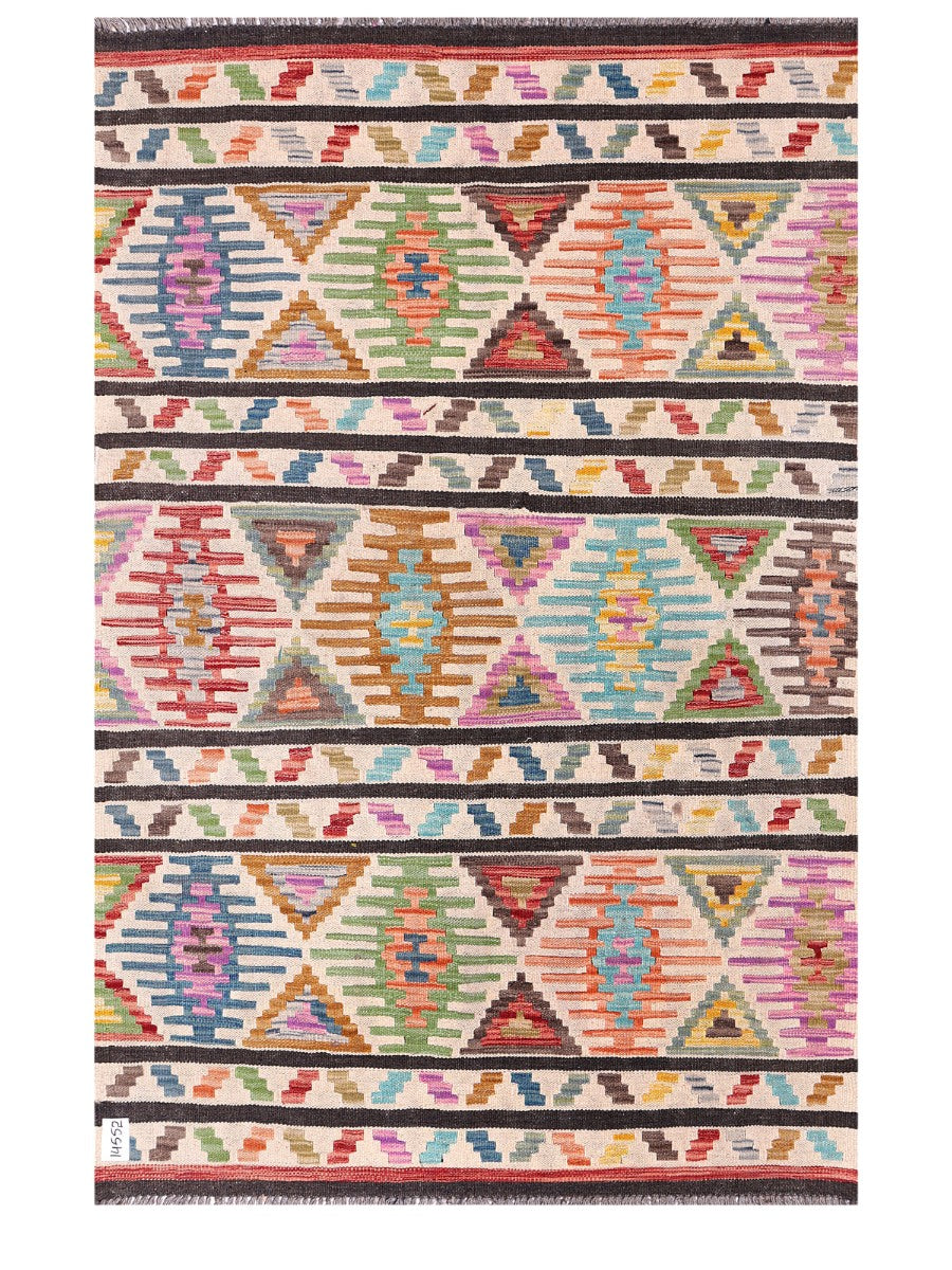 Maimana Afghanistan Kilim Rug - 183 x121 cm - Handmade