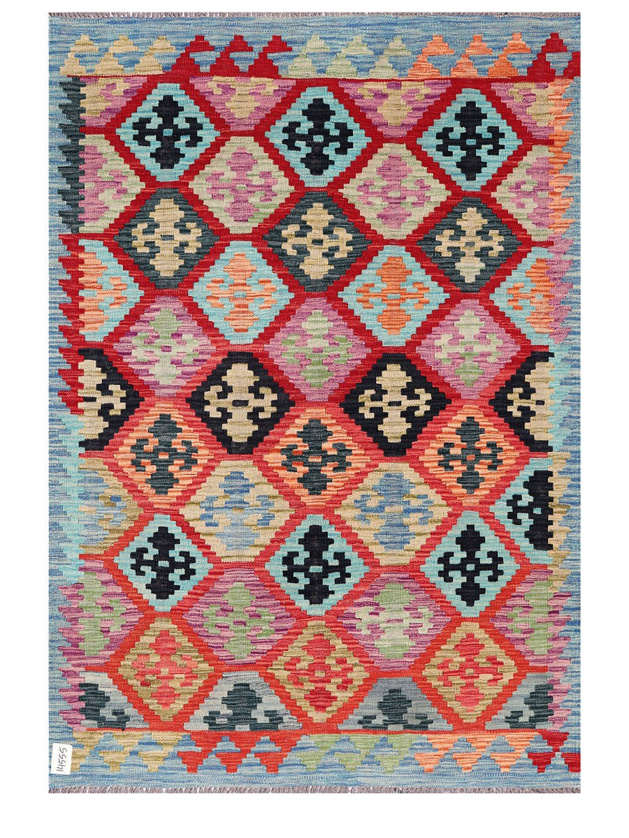 Maimana Afghanistan Kilim Rug - 180 x126 cm - Handmade
