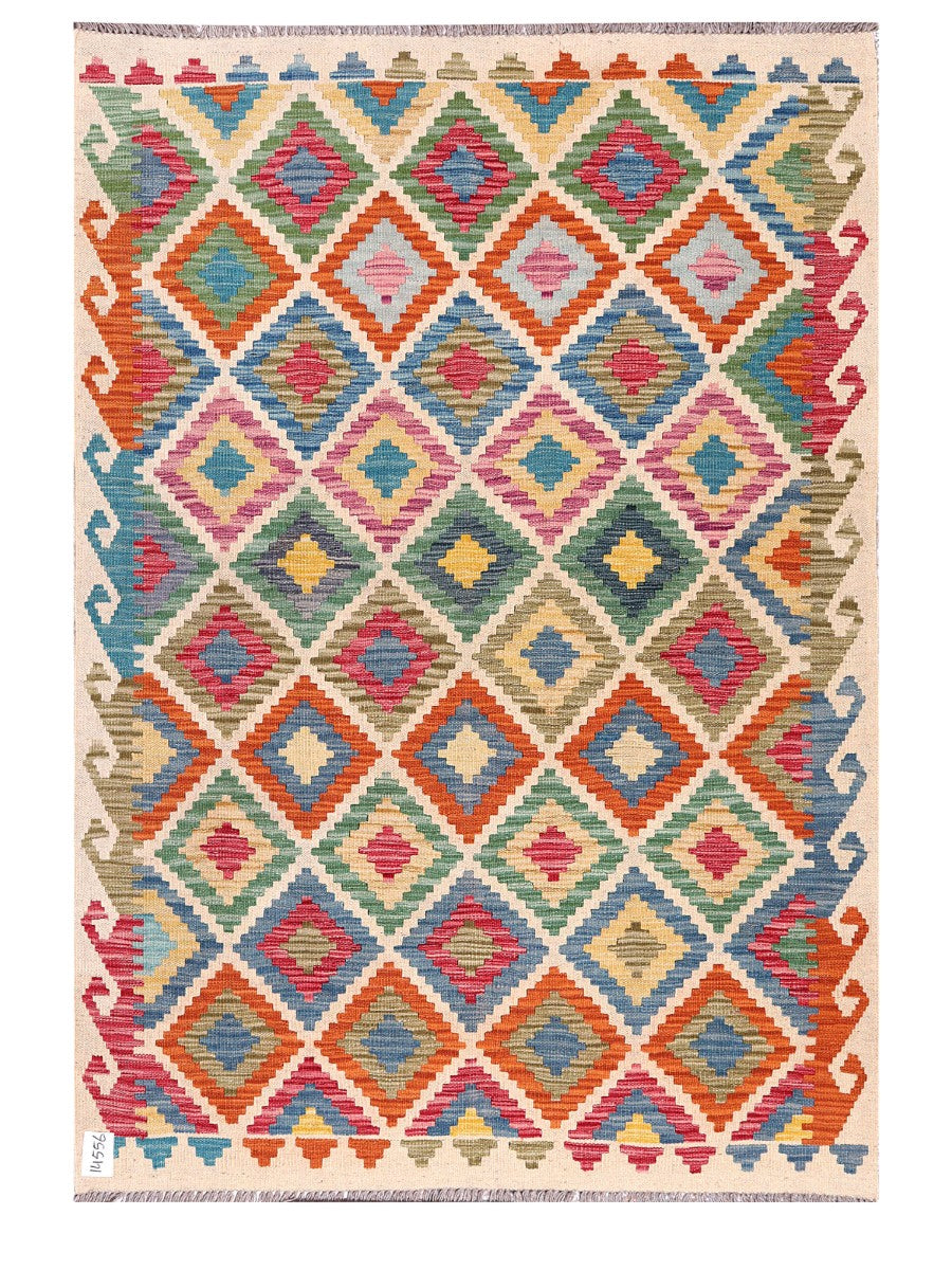 Maimana Afghanistan Kilim Rug - 180 x126 cm - Handmade