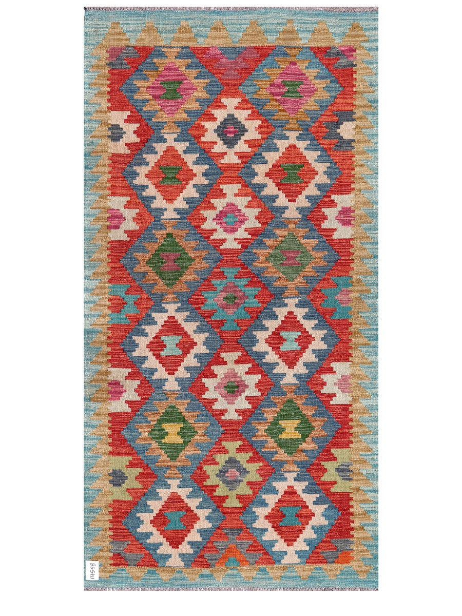 Maimana Afghanistan Kilim Rug - 203 x105 cm - Handmade