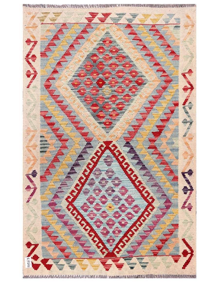 Maimana Afghanistan Kilim Rug - 162 x106 cm - Handmade