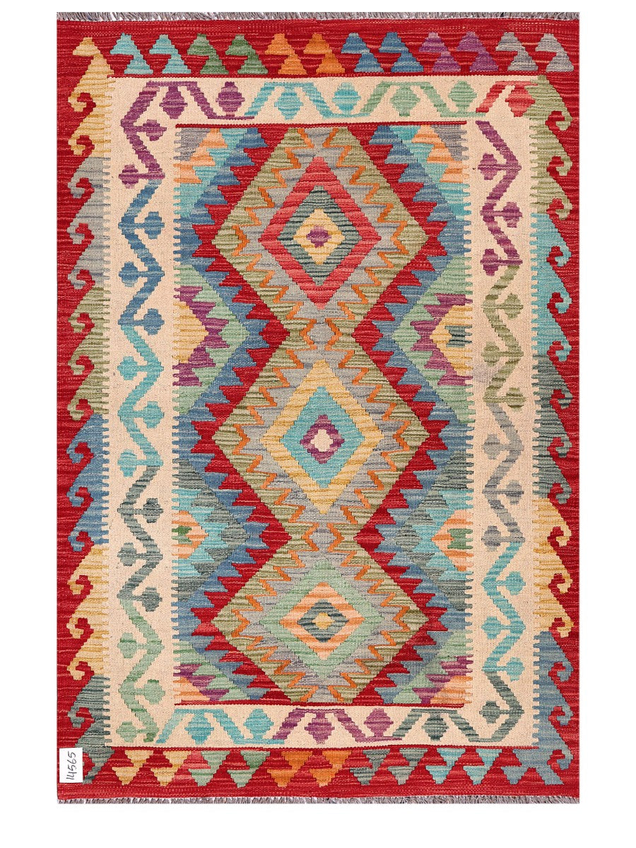 Maimana Afghanistan Kilim Rug - 160 x109 cm - Handmade