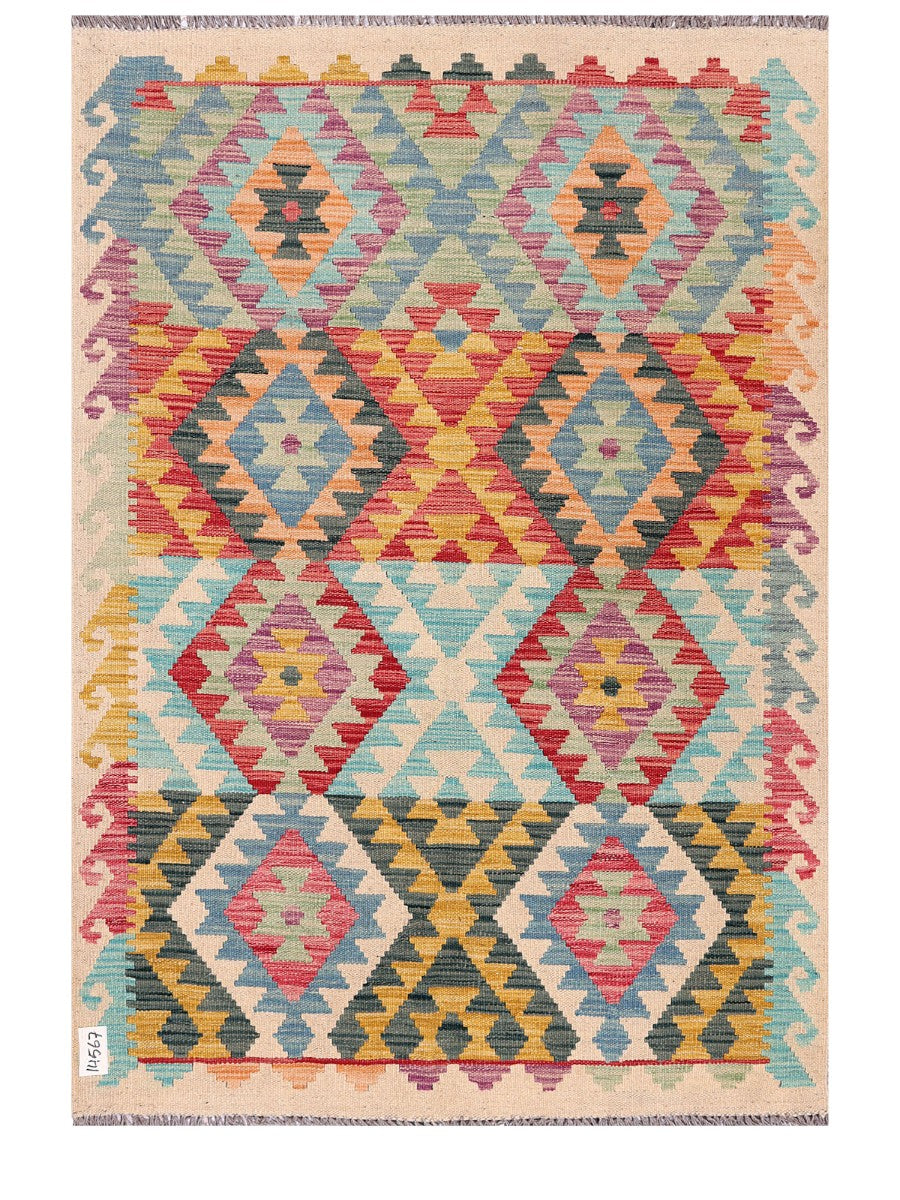 Maimana Afghanistan Kilim Rug - 149 x105 cm - Handmade