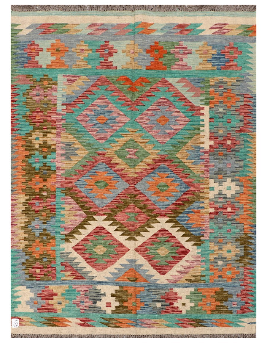 Maimana Afghanistan Kilim Rug - 203 x150 cm - Handmade