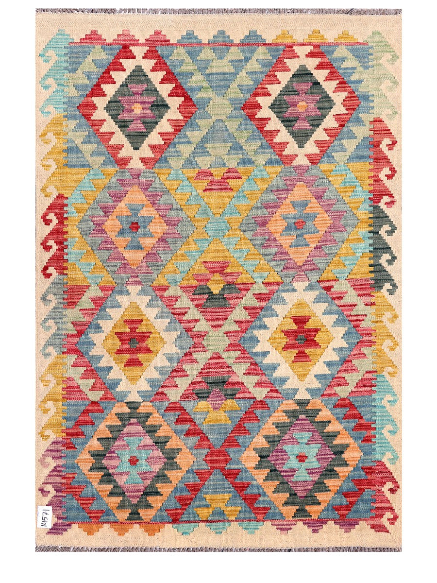 Maimana Afghanistan Kilim Rug - 152 x106 cm - Handmade