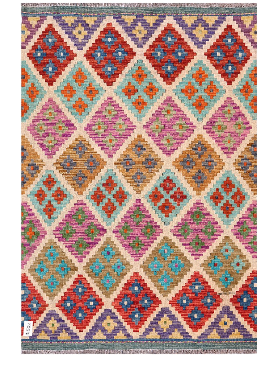 Maimana Afghanistan Kilim Rug - 153 x106 cm - Handmade