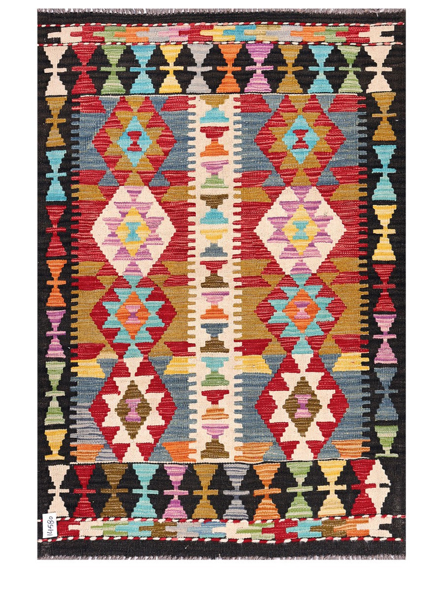 Maimana Afghanistan Kilim Rug - 149 x103 cm - Handmade