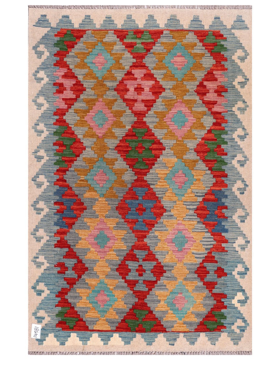 Maimana Afghanistan Kilim Rug - 154 x102 cm - Handmade