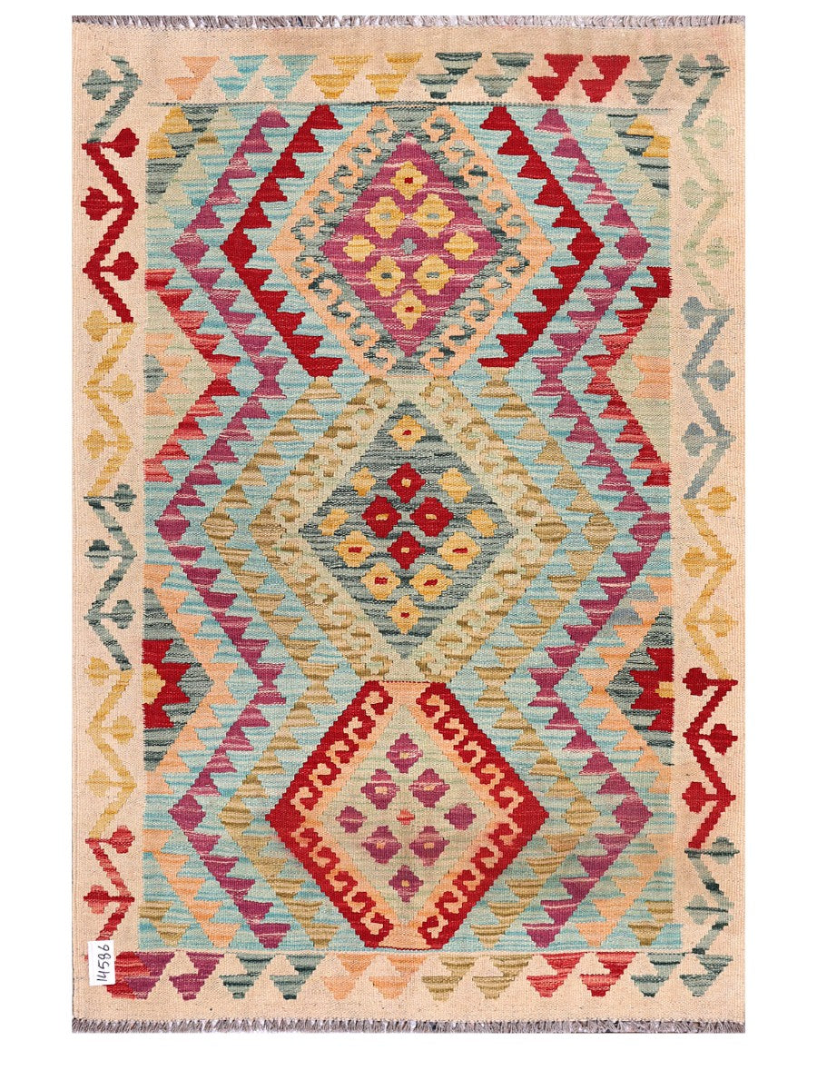 Maimana Afghanistan Kilim Rug - 146 x100 cm - Handmade