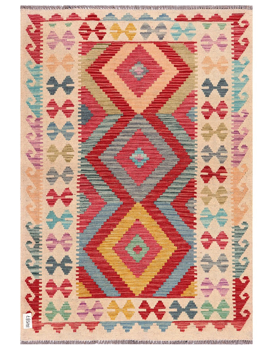 Maimana Afghanistan Kilim Rug - 154 x109 cm - Handmade