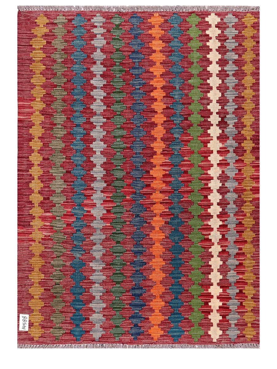 Maimana Afghanistan Kilim Rug - 145 x106 cm - Handmade