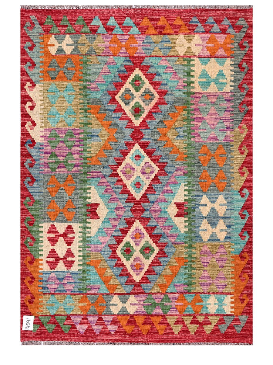 Maimana Afghanistan Kilim Rug - 154 x109 cm - Handmade