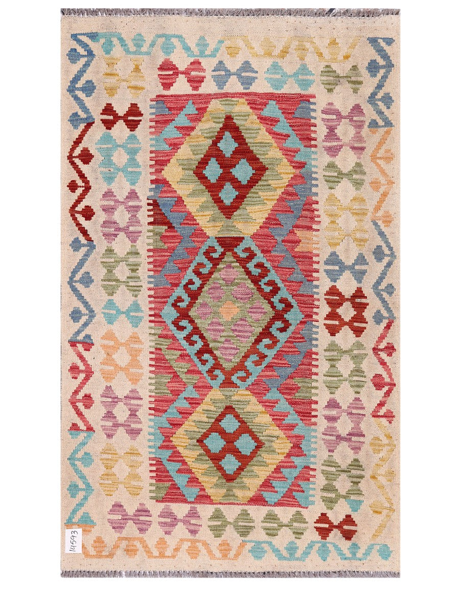 Maimana Afghanistan Kilim Rug - 154 x95 cm - Handmade