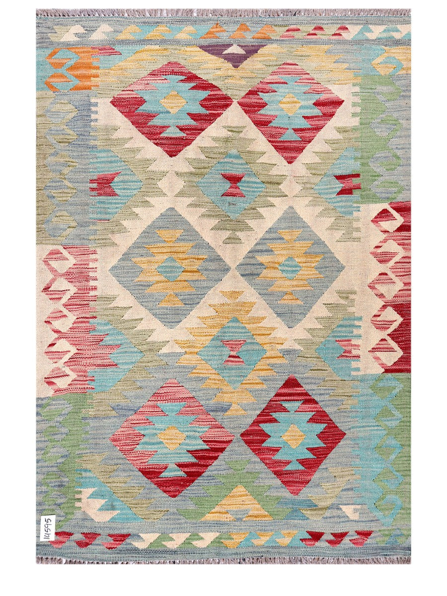 Maimana Afghanistan Kilim Rug - 149 x104 cm - Handmade