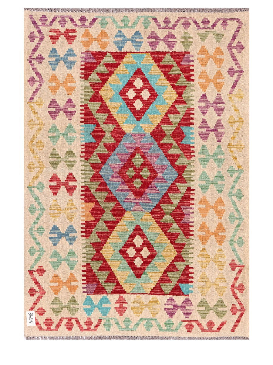 Maimana Afghanistan Kilim Rug - 154 x106 cm - Handmade