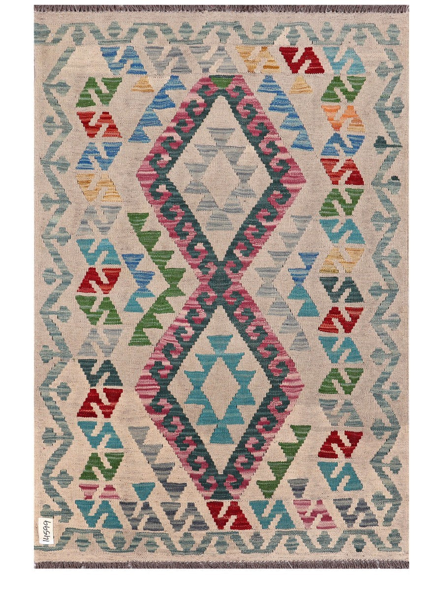 Maimana Afghanistan Kilim Rug - 145 x100 cm - Handmade