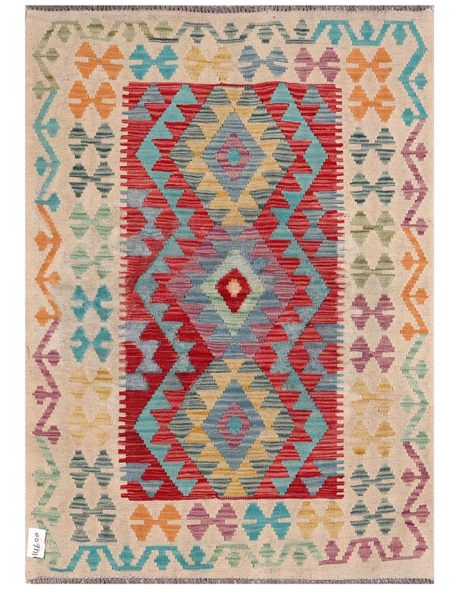 Maimana Afghanistan Kilim Rug - 149 x109 cm - Handmade