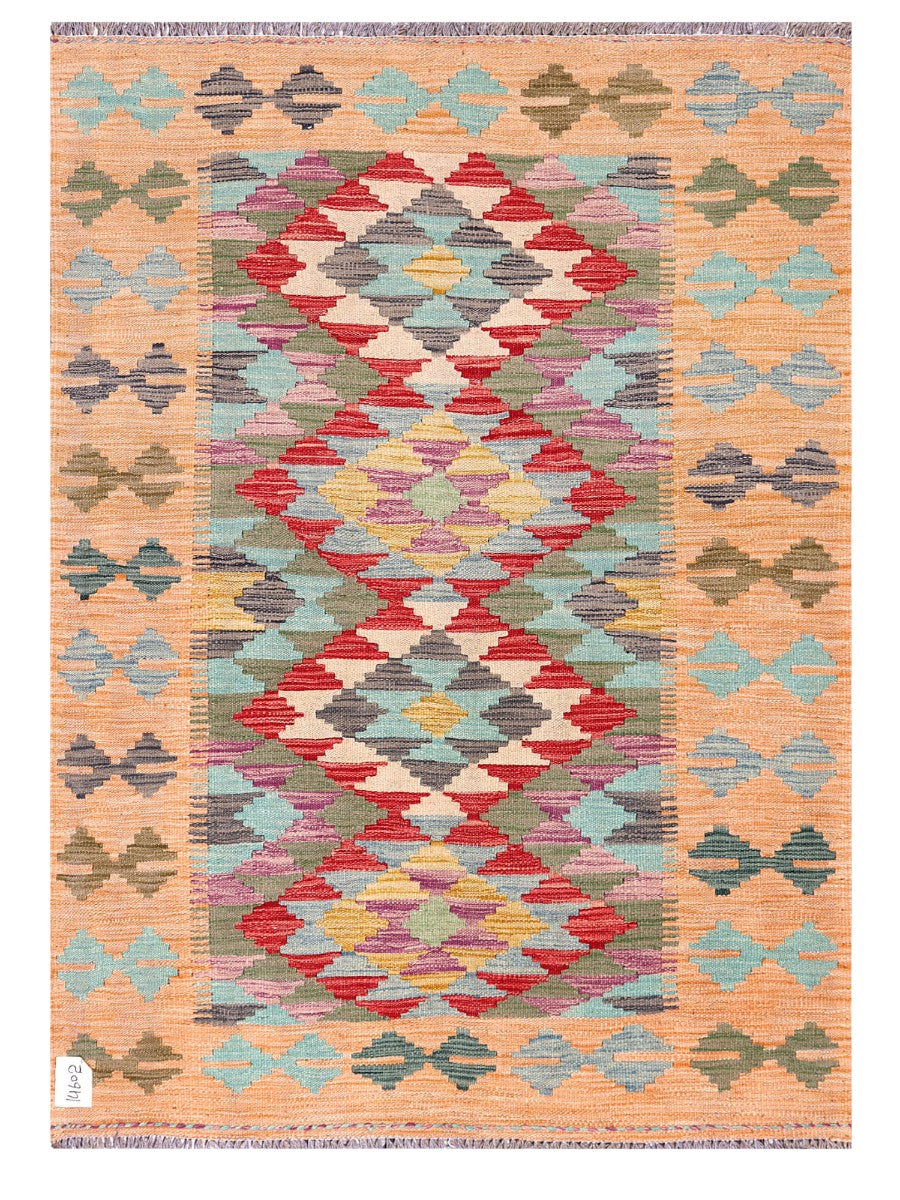 Maimana Afghanistan Kilim Rug - 151 x111 cm - Handmade