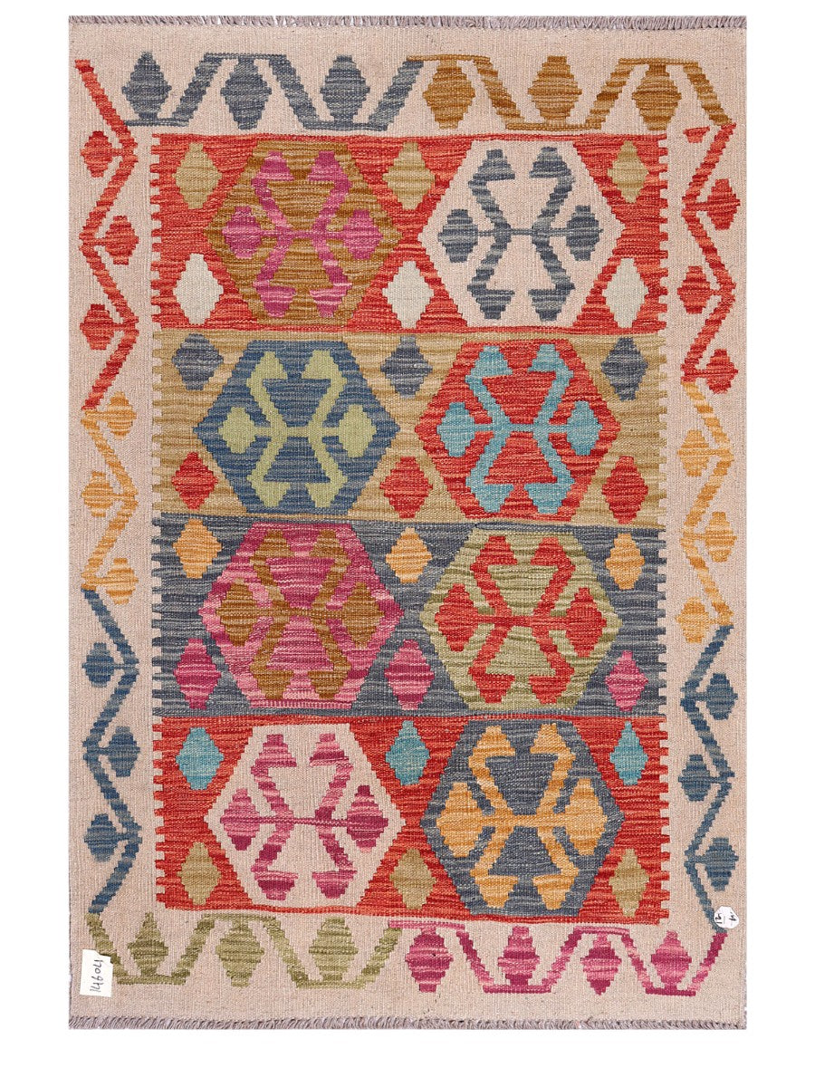 Maimana Afghanistan Kilim Rug - 152 x105 cm - Handmade