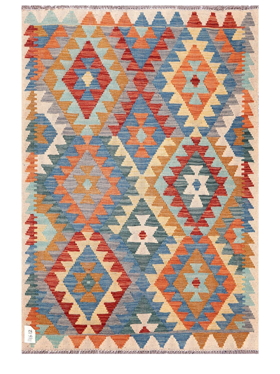 Maimana Afghanistan Kilim Rug - 146 x103 cm - Handmade