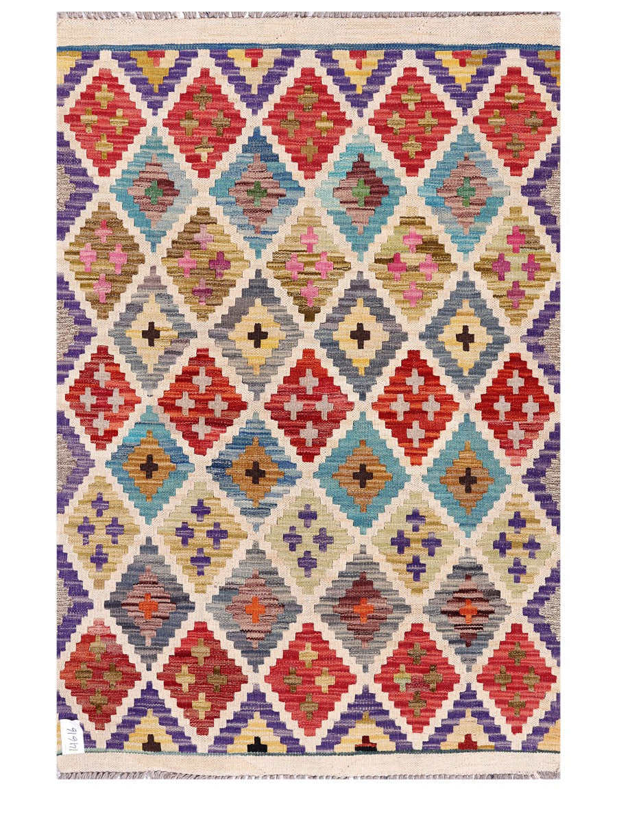 Maimana Afghanistan Kilim Rug - 152 x103 cm - Handmade