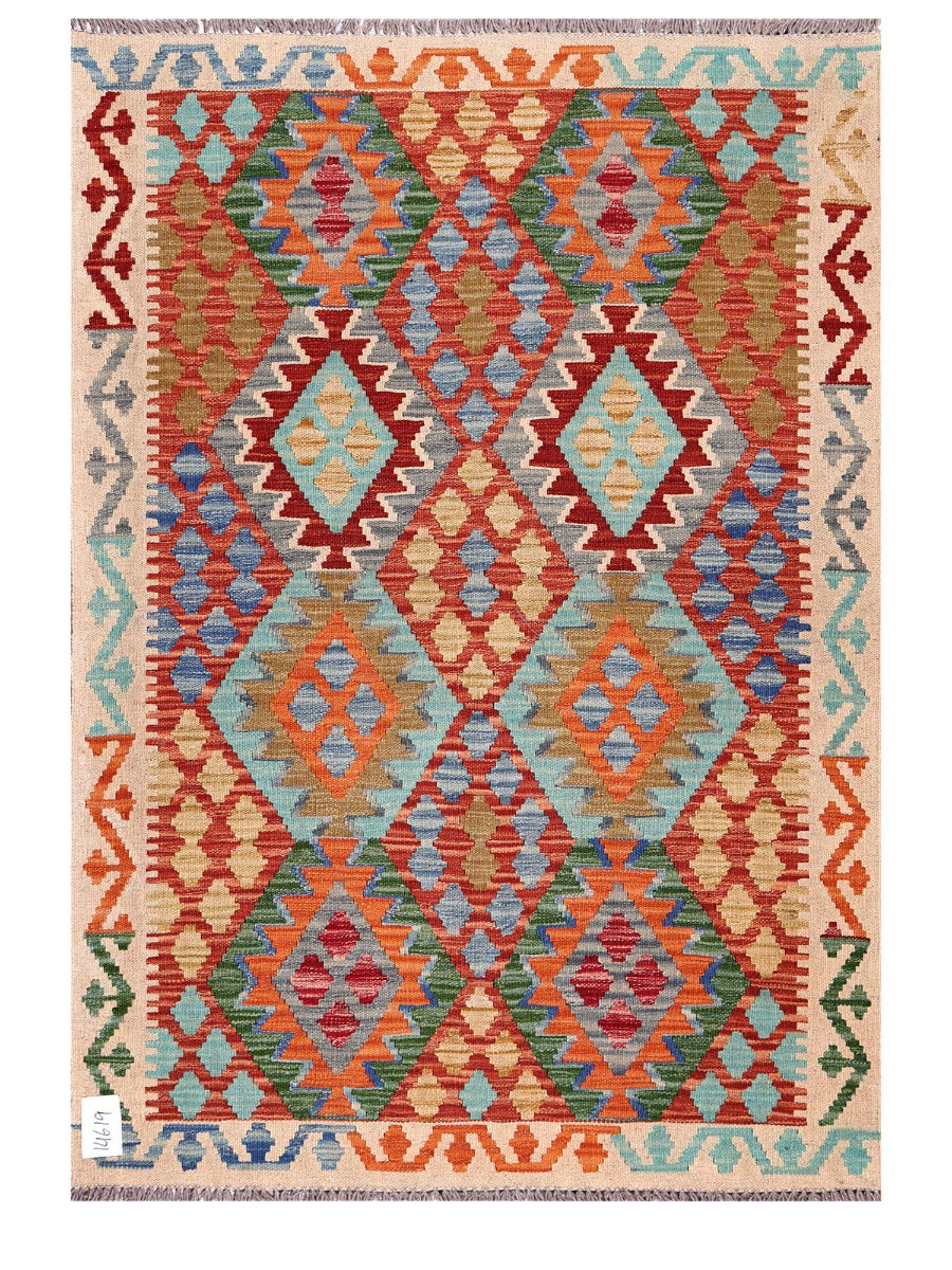 Maimana Afghanistan Kilim Rug - 151 x107 cm - Handmade