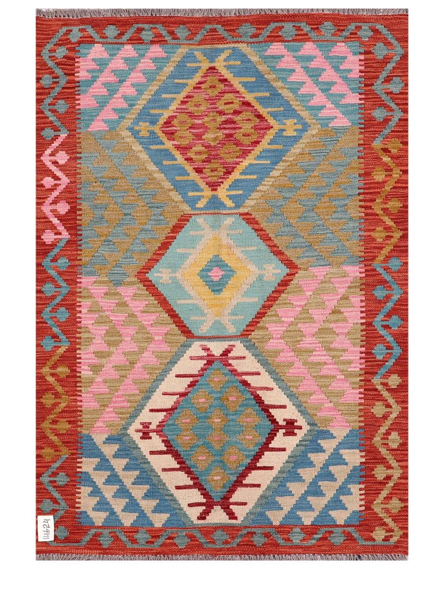 Maimana Afghanistan Kilim Rug - 154 x104 cm - Handmade