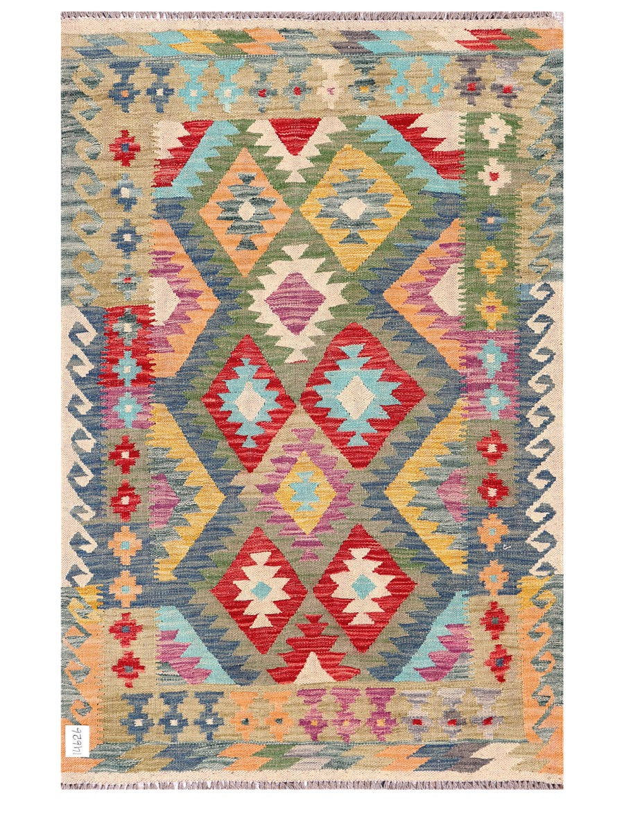 Maimana Afghanistan Kilim Rug - 156 x104 cm - Handmade