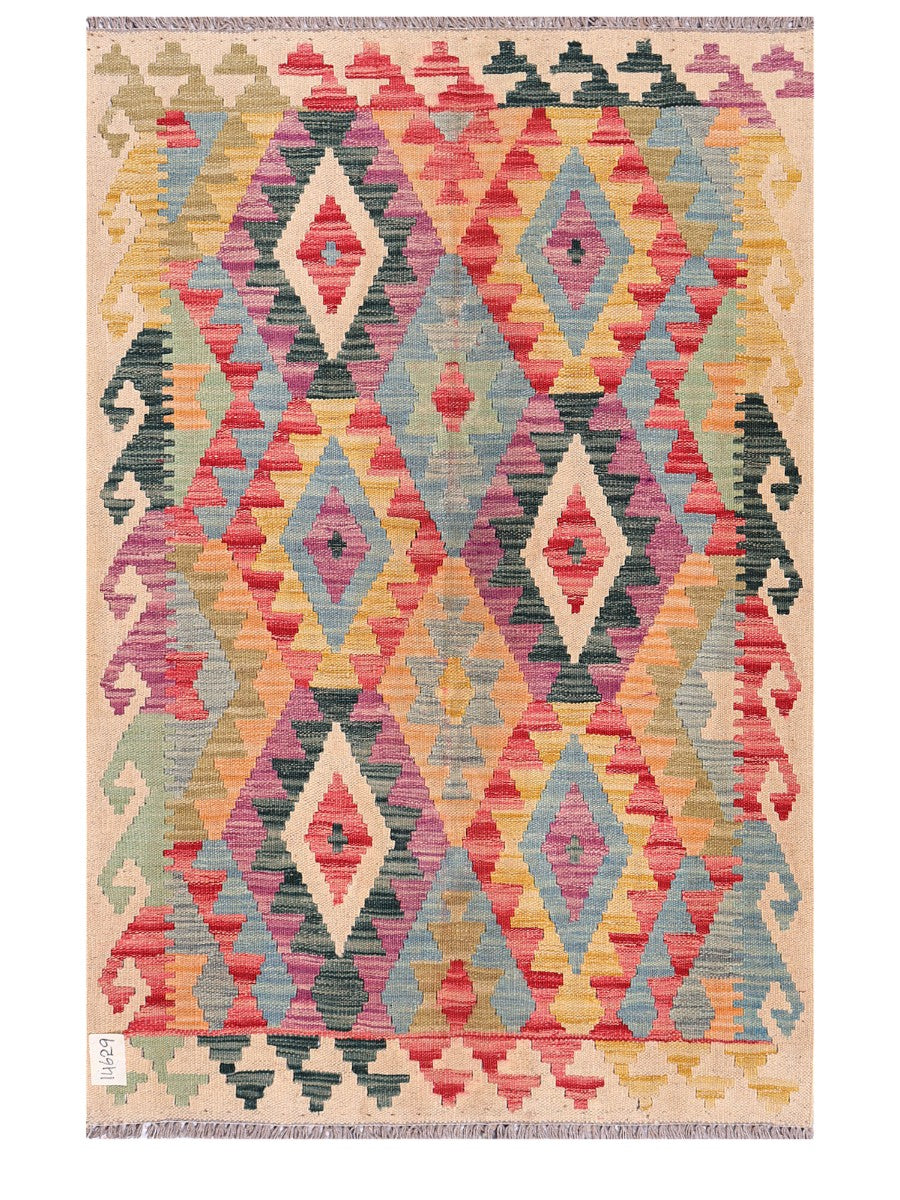 Maimana Afghanistan Kilim Rug - 146 x98 cm - Handmade