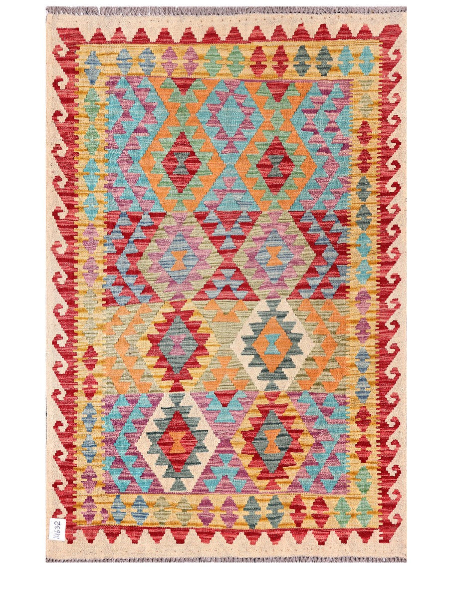 Maimana Afghanistan Kilim Rug - 155 x104 cm - Handmade