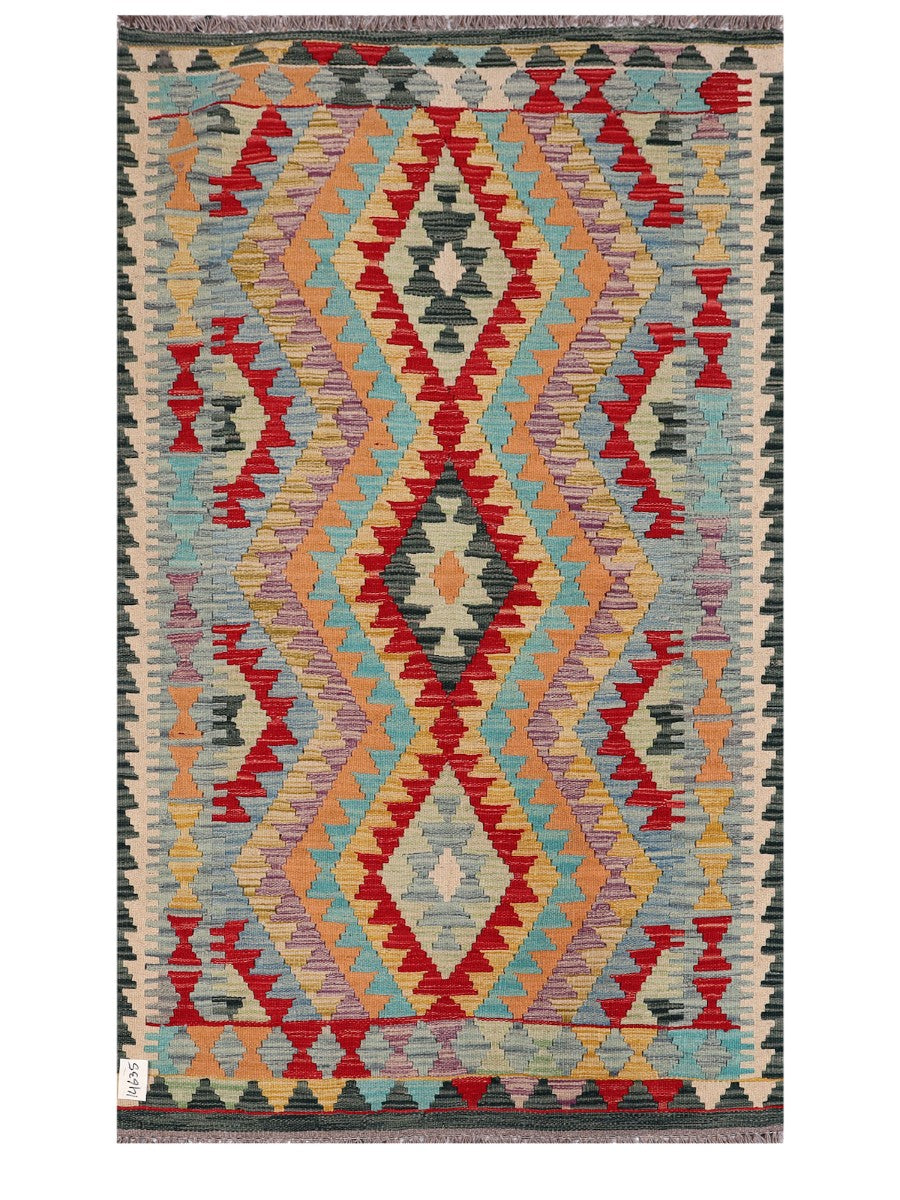 Maimana Afghanistan Kilim Rug - 171 x104 cm - Handmade