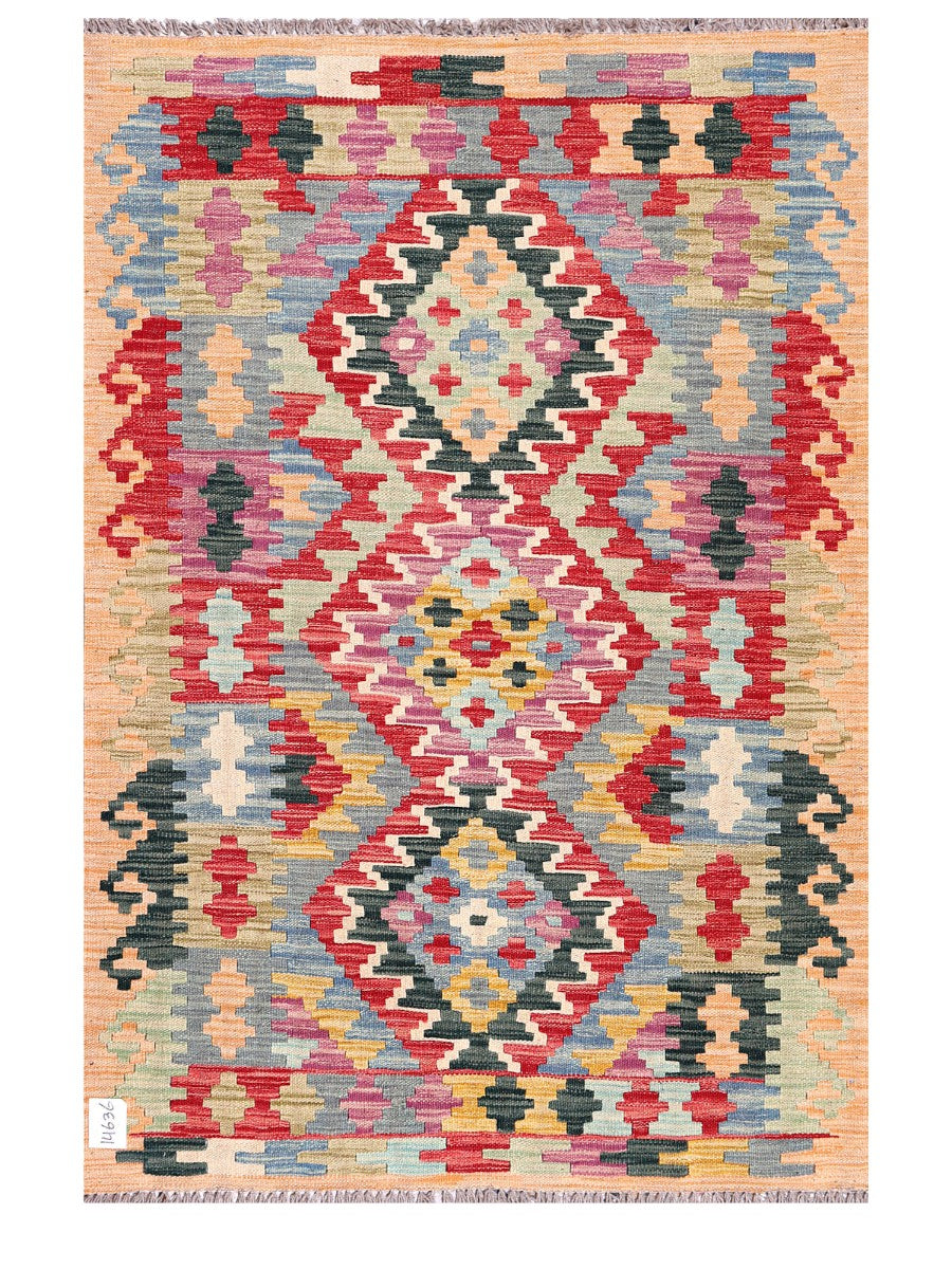 Maimana Afghanistan Kilim Rug - 149 x102 cm - Handmade