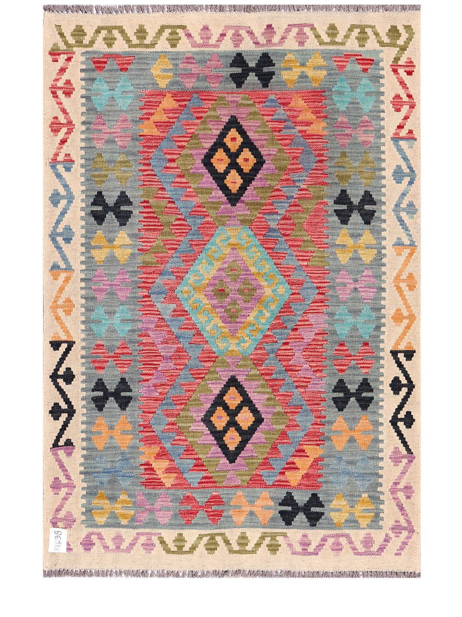 Maimana Afghanistan Kilim Rug - 151 x103 cm - Handmade
