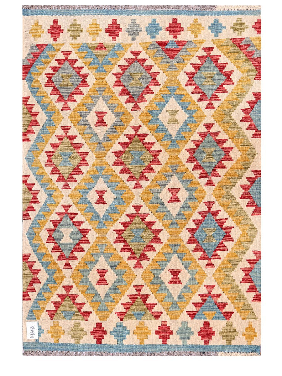 Maimana Afghanistan Kilim Rug - 142 x100 cm - Handmade