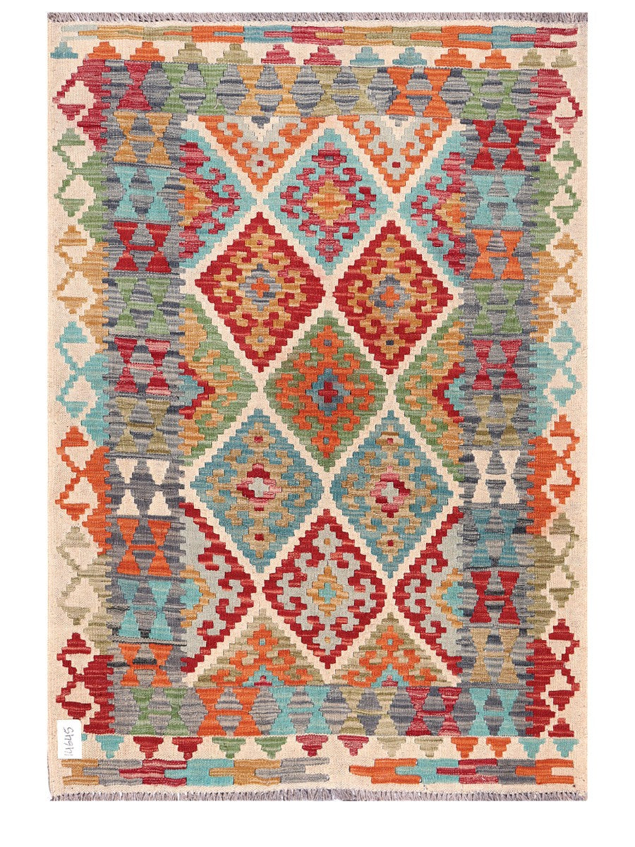 Maimana Afghanistan Kilim Rug - 148 x105 cm - Handmade