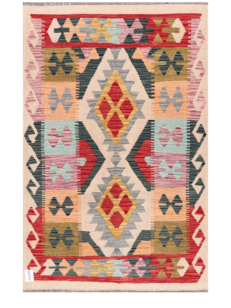 Maimana Afghanistan Kilim Rug - 150 x101 cm - Handmade