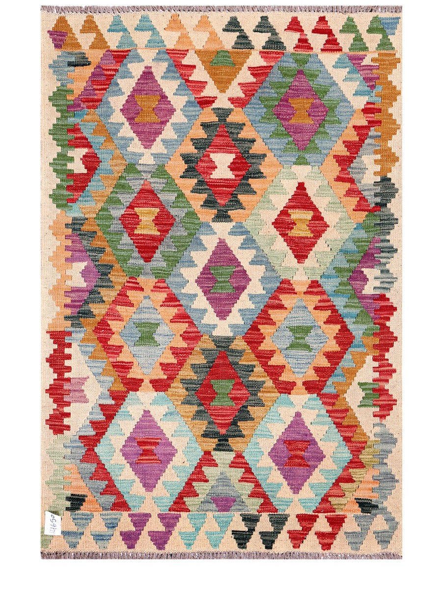 Maimana Afghanistan Kilim Rug - 148 x100 cm - Handmade