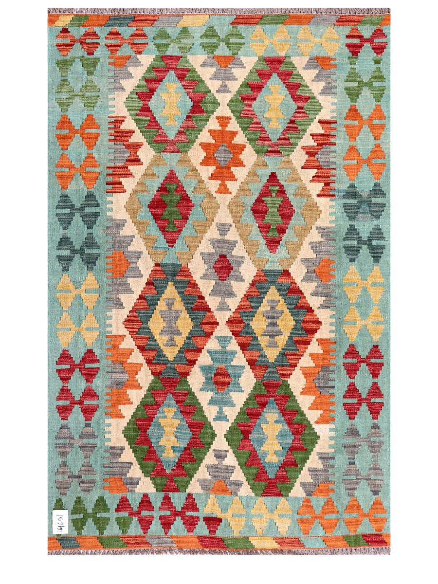 Maimana Afghanistan Kilim Rug - 156 x101 cm - Handmade