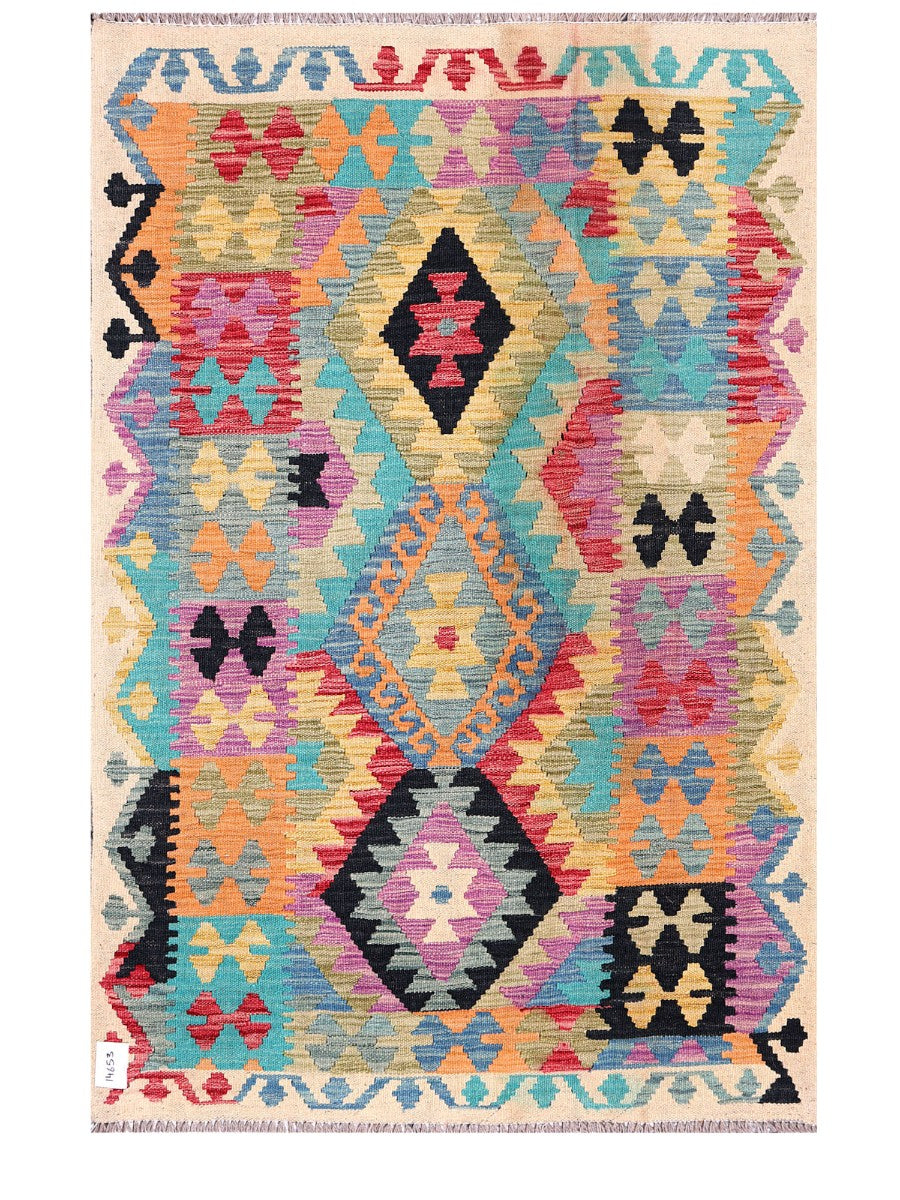 Maimana Afghanistan Kilim Rug - 160 x107 cm - Handmade