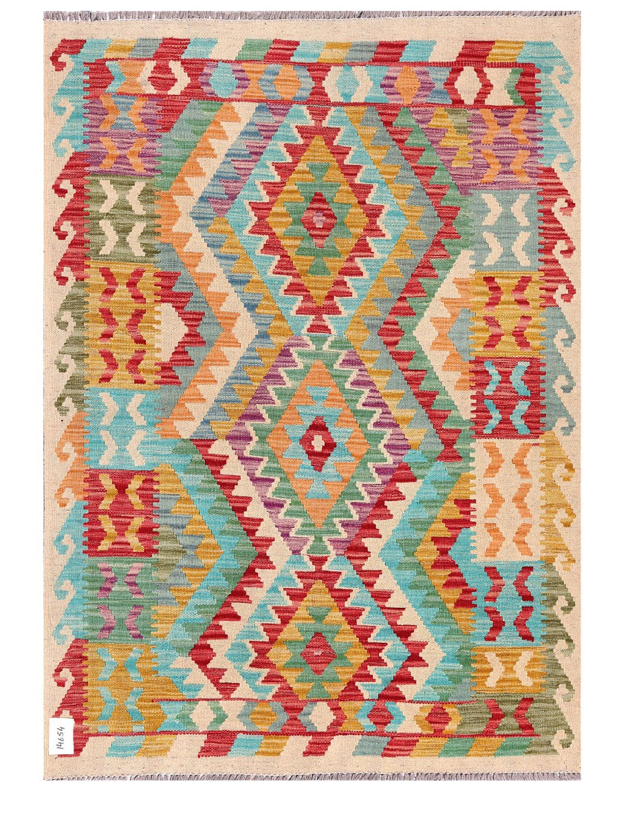 Maimana Afghanistan Kilim Rug - 155 x112 cm - Handmade
