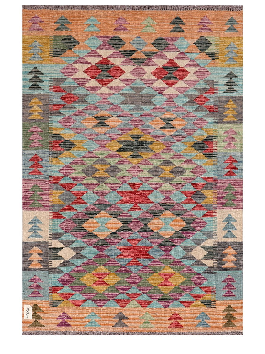 Maimana Afghanistan Kilim Rug - 157 x109 cm - Handmade