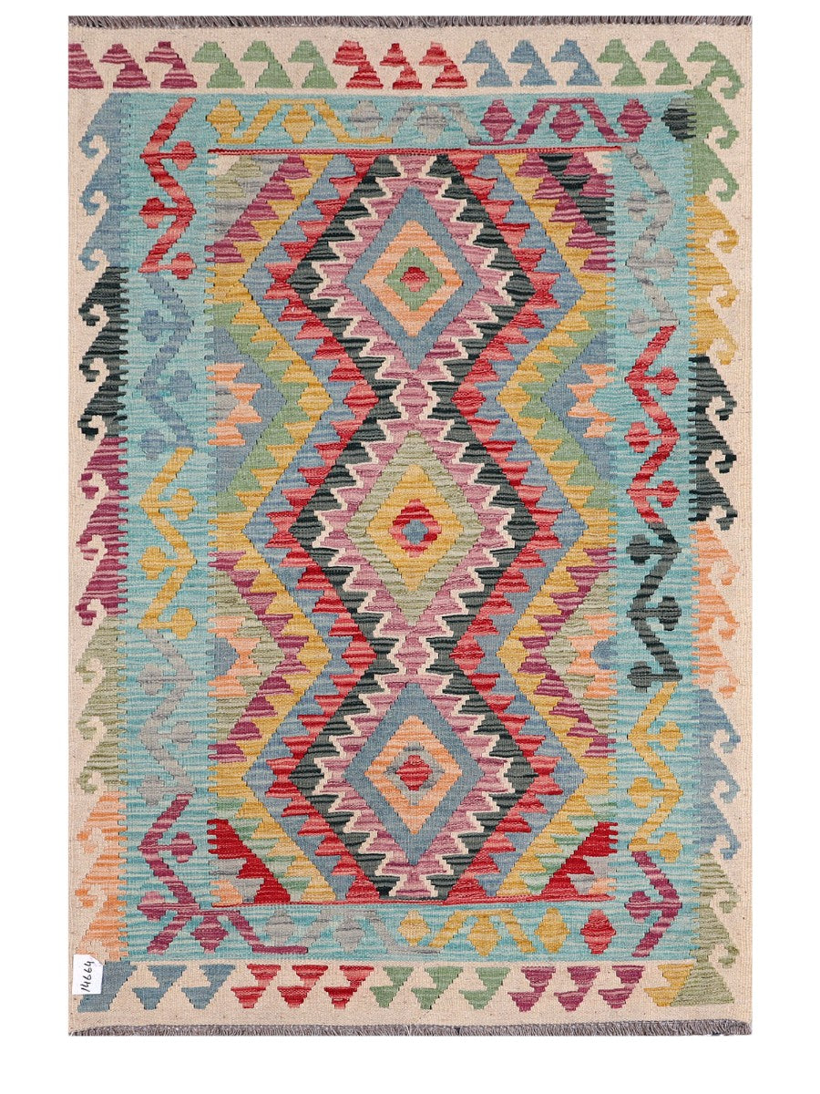Maimana Afghanistan Kilim Rug - 161 x108 cm - Handmade