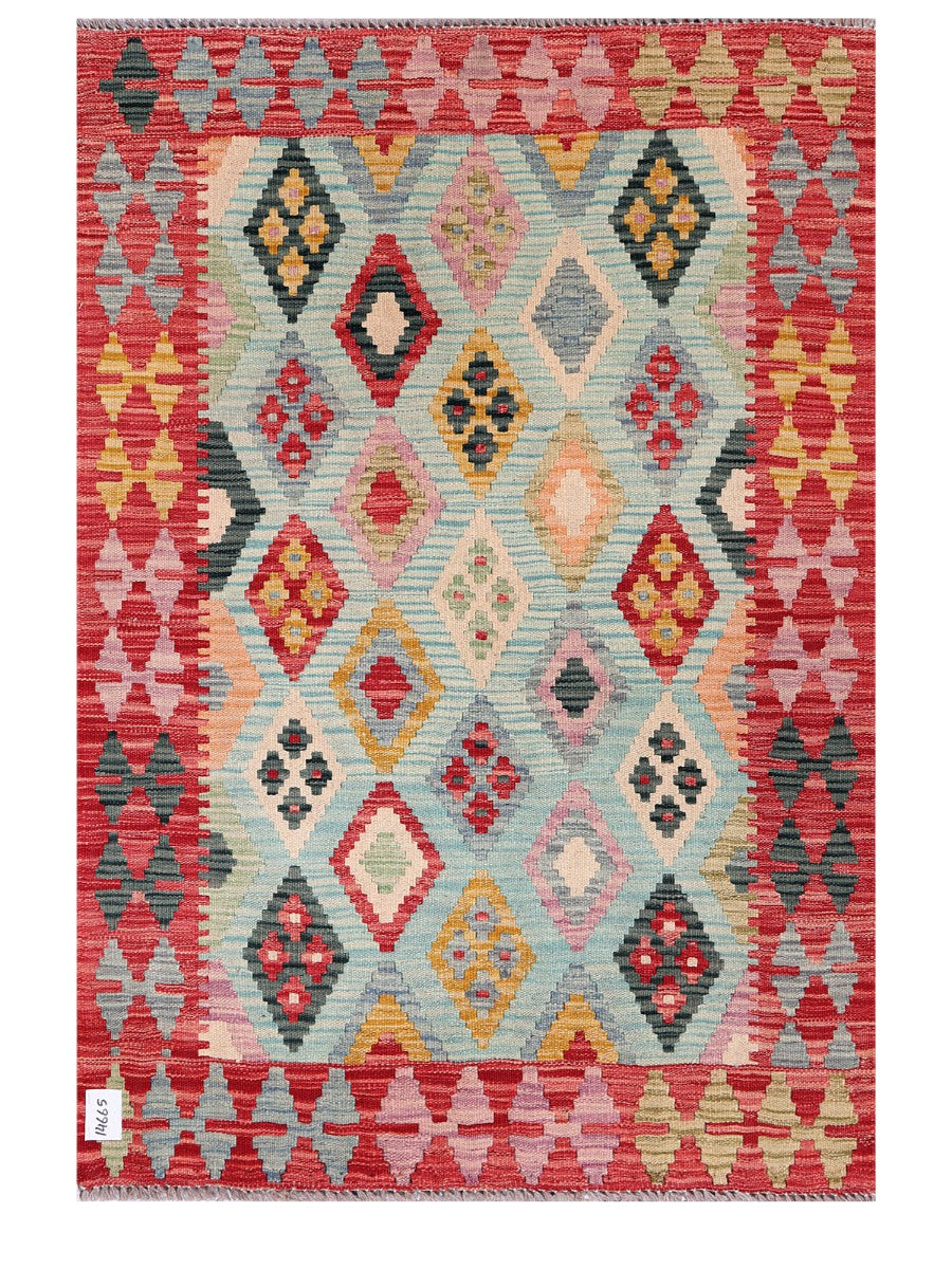Maimana Afghanistan Kilim Rug - 149 x104 cm - Handmade