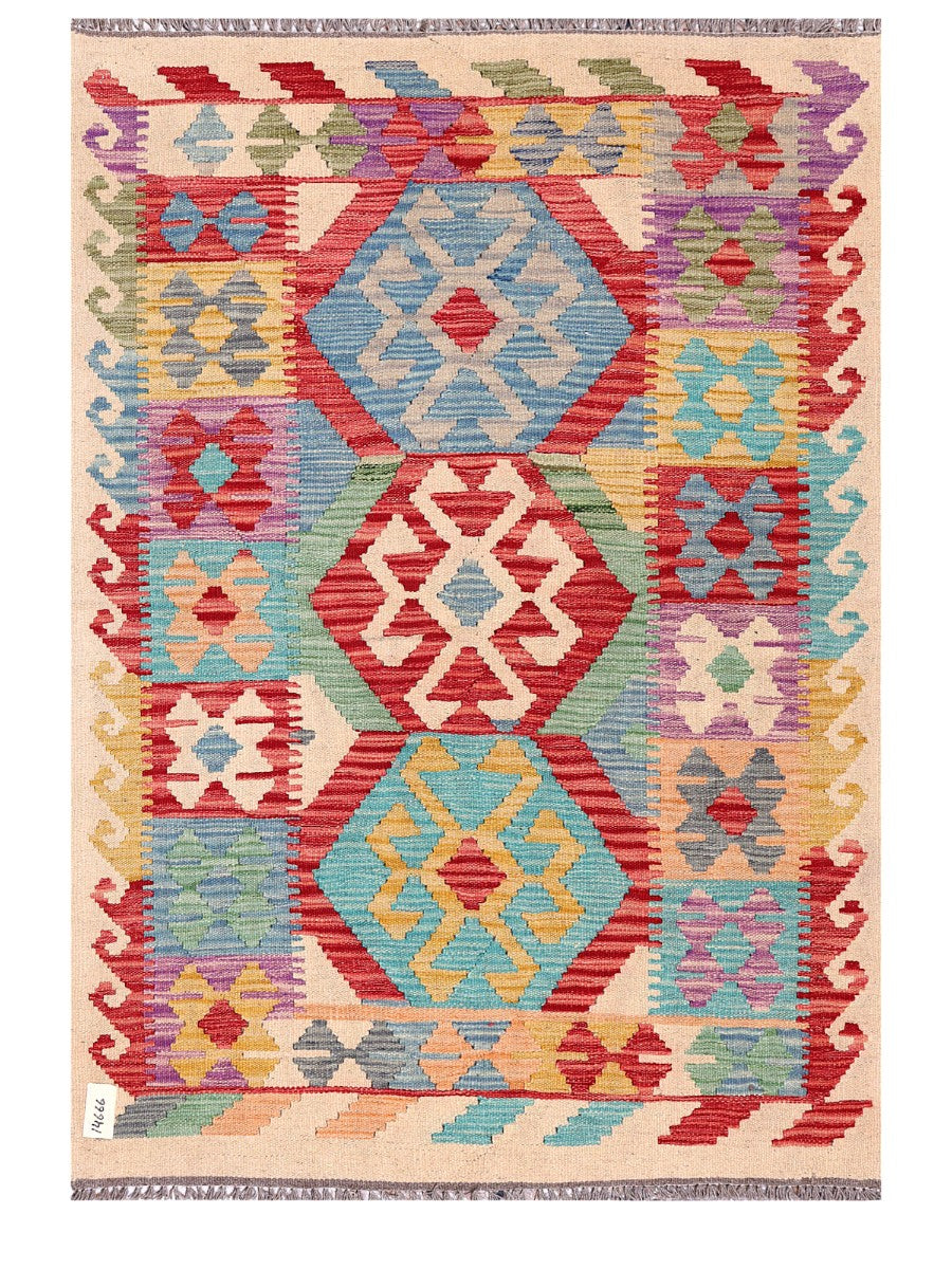 Maimana Afghanistan Kilim Rug - 151 x107 cm - Handmade