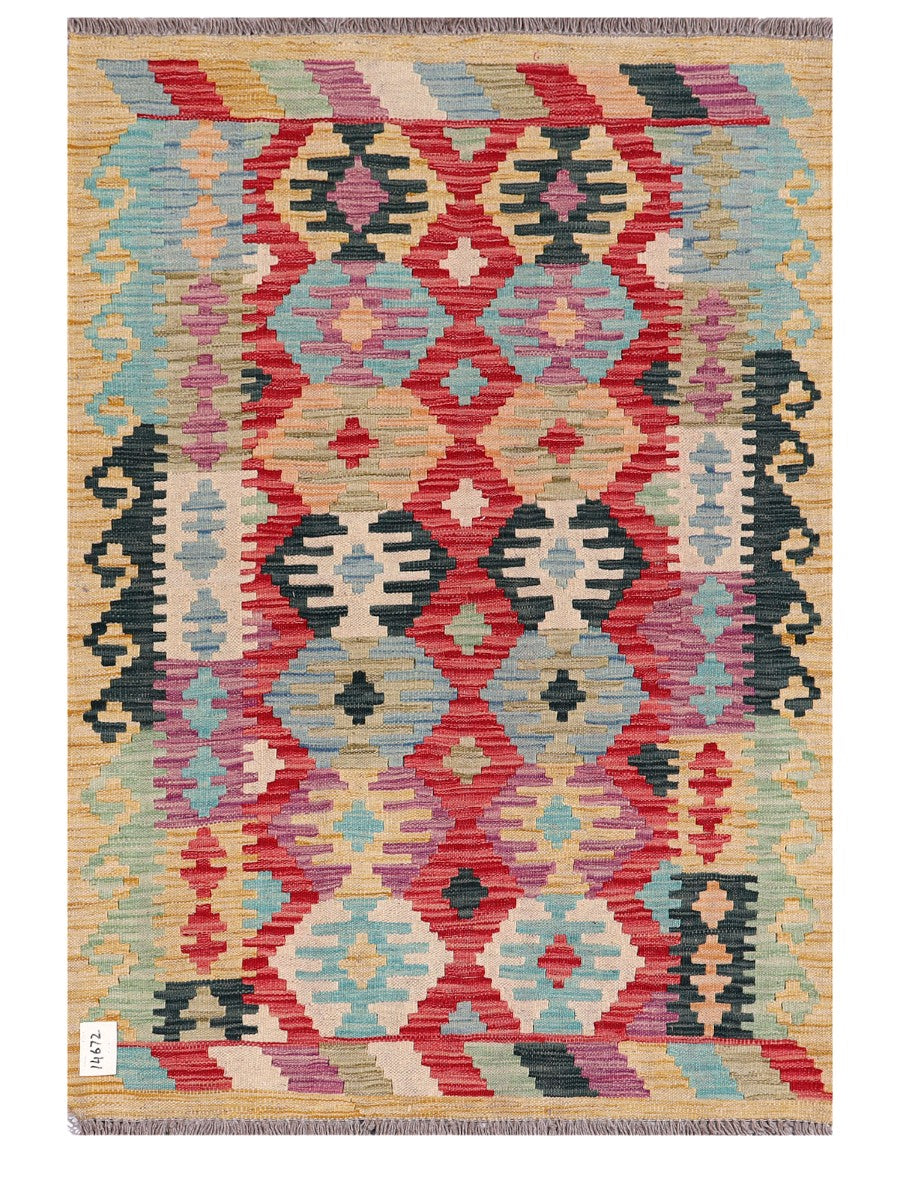 Maimana Afghanistan Kilim Rug - 149 x102 cm - Handmade