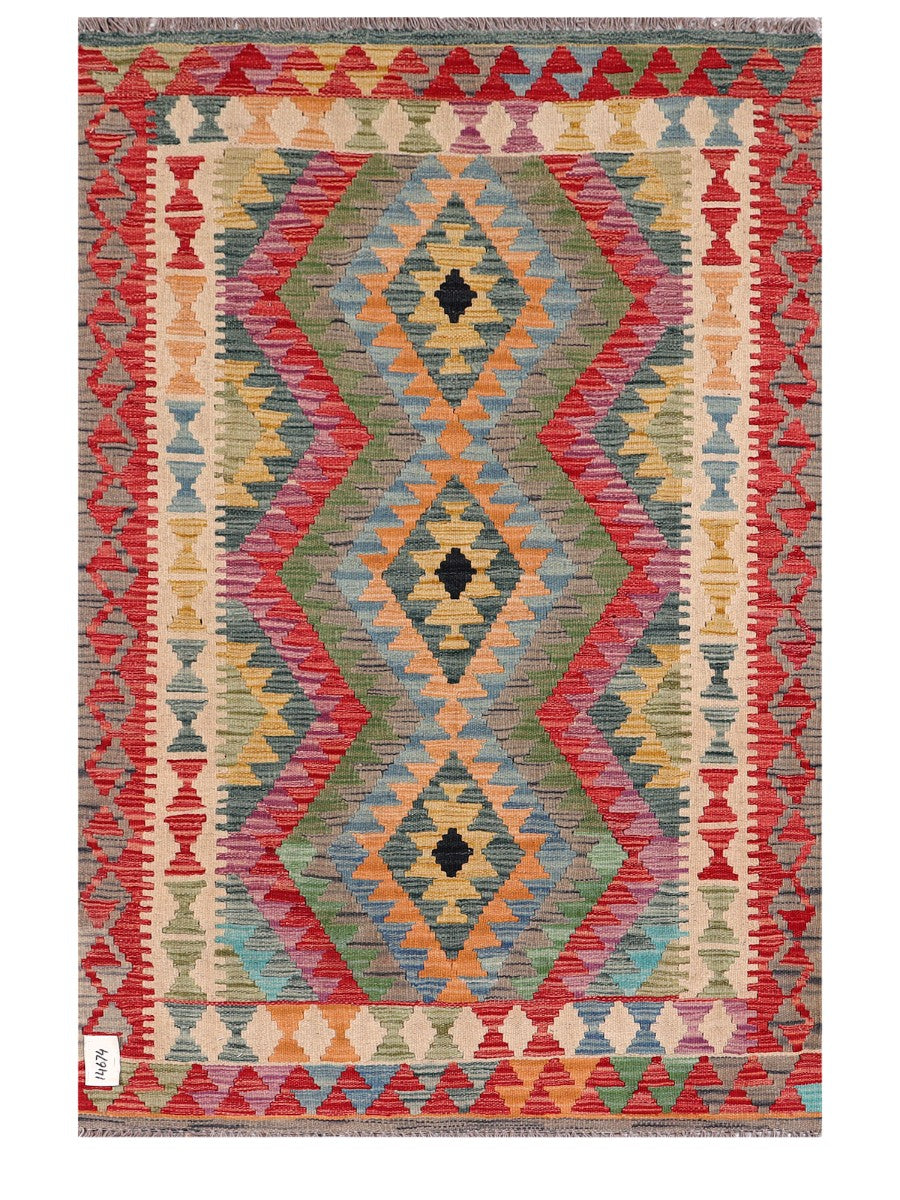 Maimana Afghanistan Kilim Rug - 161 x107 cm - Handmade